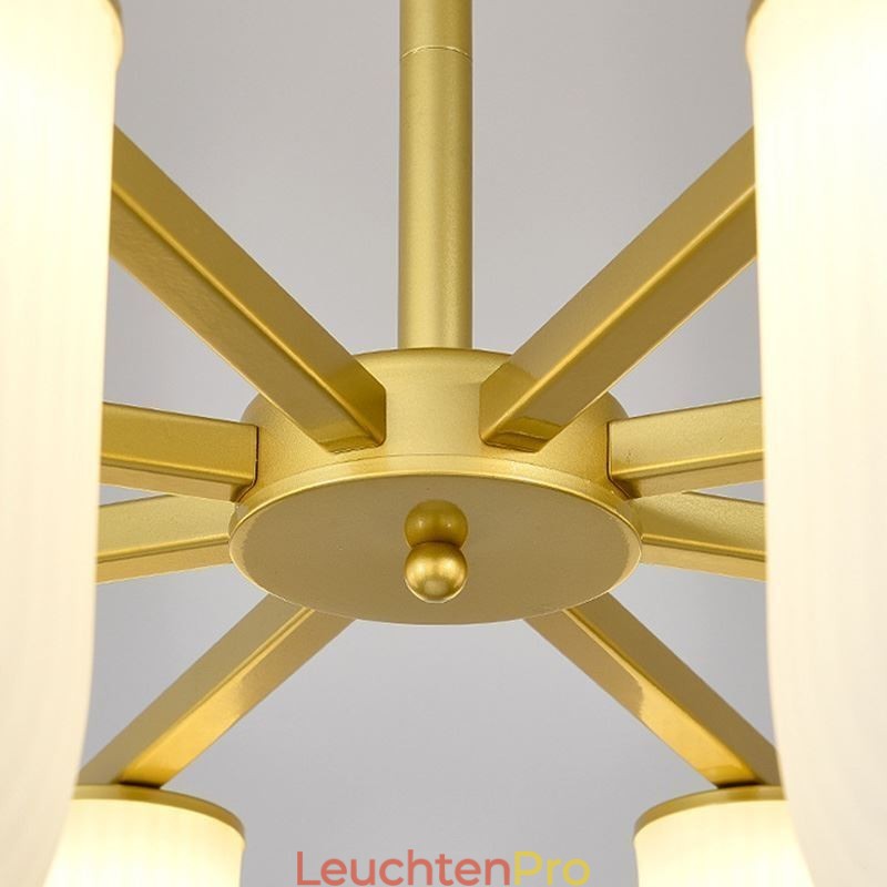 U-förmiger Kronleuchter, Pendelleuchte im französischen Creme-Stil