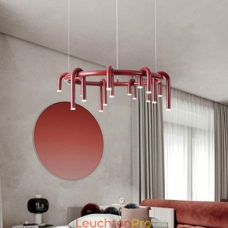 Deckenleuchte Moderne nordische Duplex-Gebäude kreisförmige U-förmige Pendelleuchte Deckenleuchte Moderne nordische Duplex-Gebäude kreisförmige U-förmige Pendelleuchte