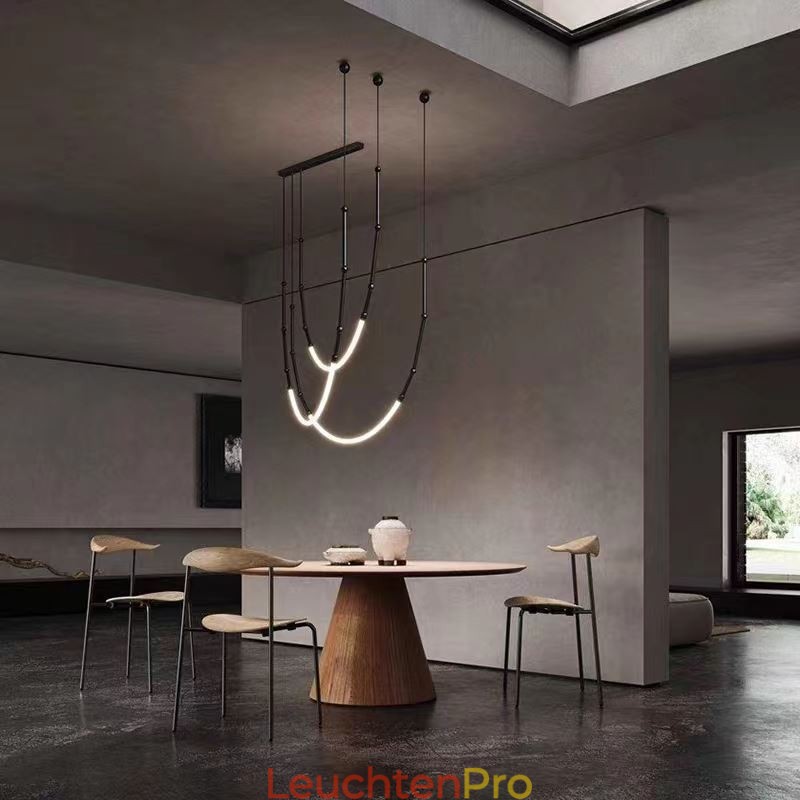 Pendelleuchte Creative Line Bambus Deckenleuchte Schwarz Gold