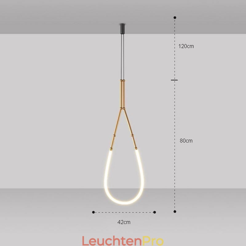 Pendelleuchte Creative Line Bambus Deckenleuchte Schwarz Gold
