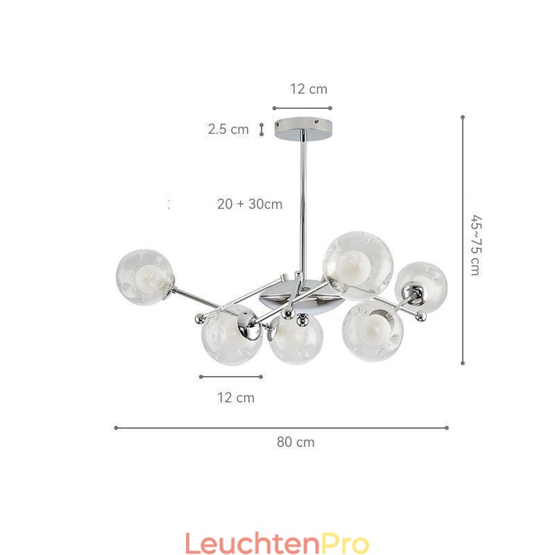 Glas Pendelleuchte im europäischen Stil Einfache Magic Beans Deckenleuchte