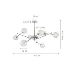 Glas Pendelleuchte im europäischen Stil Einfache Magic Beans Deckenleuchte
