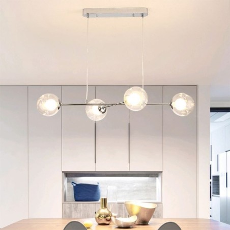 Glas Hängeleuchte Europäische Magic Bean Pendelleuchte 4 Lichter Glas Hängeleuchte Europäische Magic Bean Pendelleuchte 4 Lichter