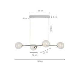 Glas Hängeleuchte Europäische Magic Bean Pendelleuchte 4 Lichter