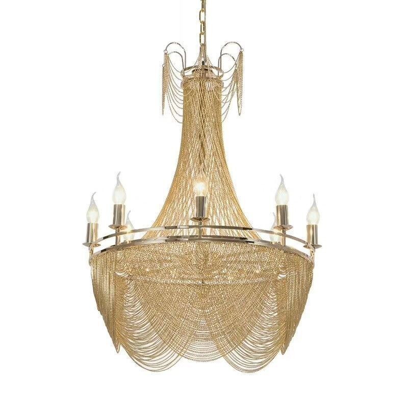 Aluminium Kette Anhänger Licht Kreative Licht Luxus Quaste Dekorative Licht Gold Silber