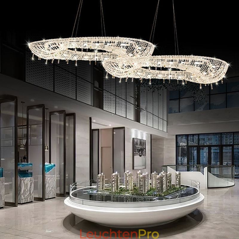 Kristall Pendelleuchte Moderne Luxus Oval Deckenleuchte