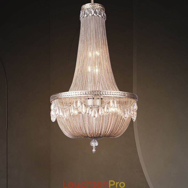 Quaste Pendelleuchte Retro American Duplex Aluminium Kette Deckenleuchte