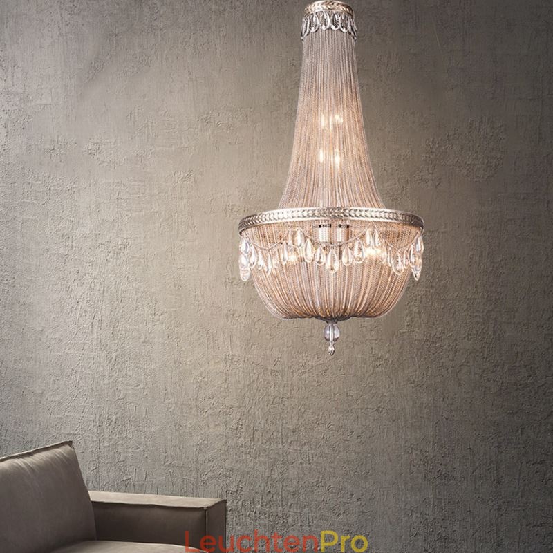 Quaste Pendelleuchte Retro American Duplex Aluminium Kette Deckenleuchte