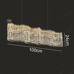 Lange Kristall Pendelleuchte Luxus Dekoration Deckenleuchte