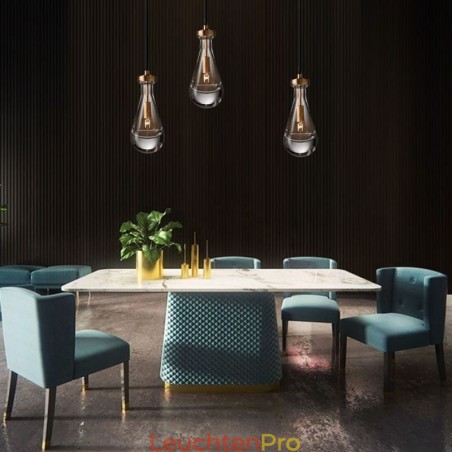 Wassertropfen Pendelleuchte Moderne minimalistische Kupferkunst Deckenleuchte