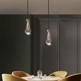 Wassertropfen Pendelleuchte Moderne minimalistische Kupferkunst Deckenleuchte