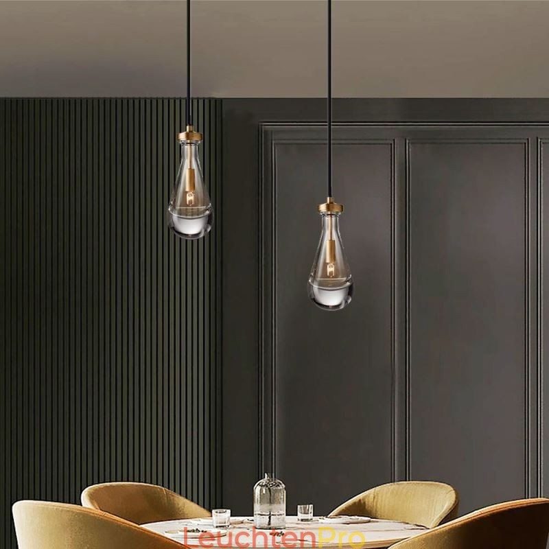 Wassertropfen Pendelleuchte Moderne minimalistische Kupferkunst Deckenleuchte