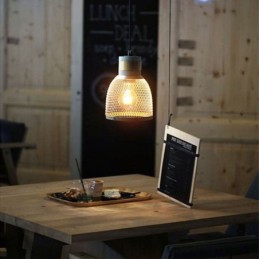 Schwarze Pendelleuchte Zementgitterleuchte Landhaus Retro Deckenleuchte