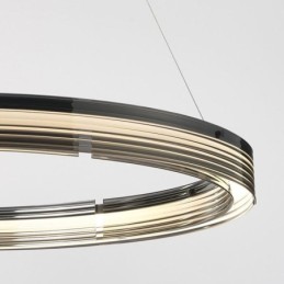 Pendelleuchte 60 80CM Kreis Glas Deckenleuchten Trichromatisches Dimmen