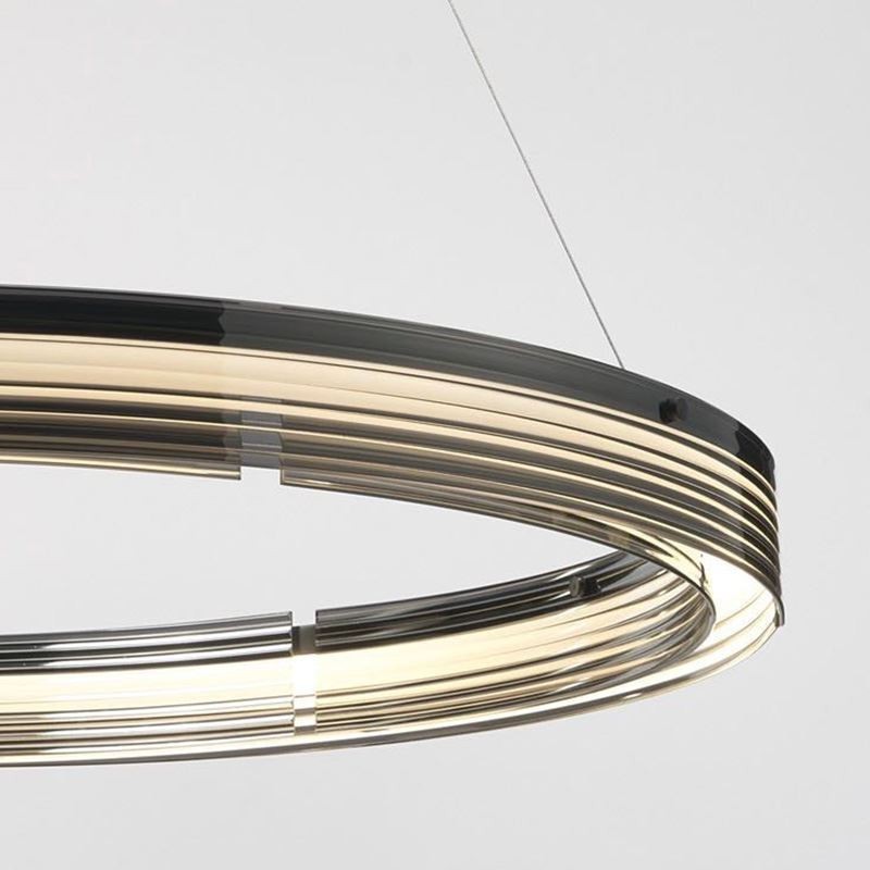 Pendelleuchte 60 80CM Kreis Glas Deckenleuchten Trichromatisches Dimmen