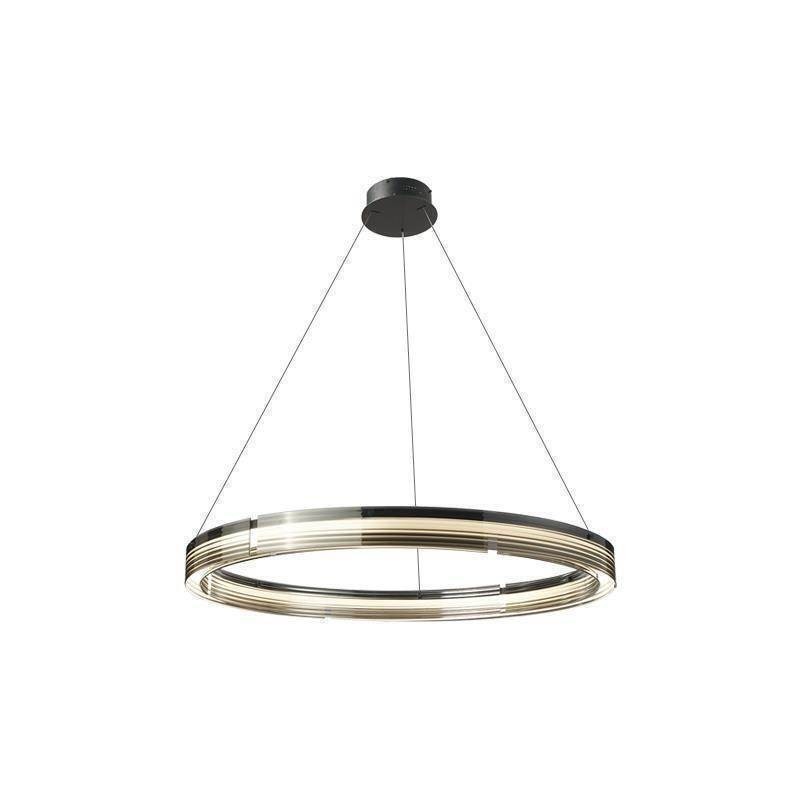 Pendelleuchte 60 80CM Kreis Glas Deckenleuchten Trichromatisches Dimmen