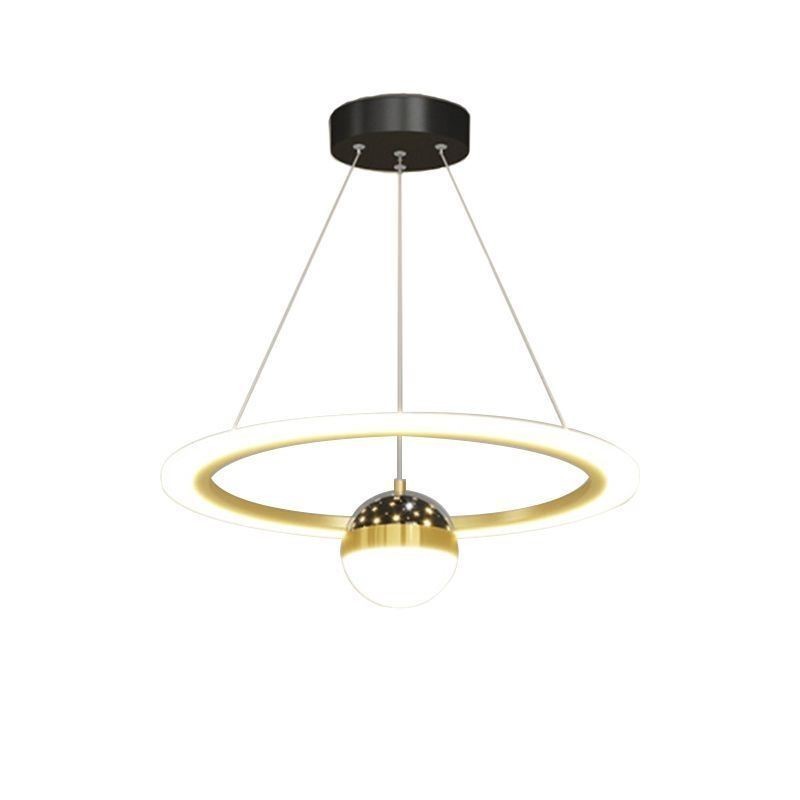 Pendelleuchte Minimalistische Schmiedeeisen Acryl Stern Ring Deckenleuchte