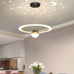 Pendelleuchte Minimalistische Schmiedeeisen Acryl Stern Ring Deckenleuchte