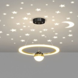 Pendelleuchte Minimalistische Schmiedeeisen Acryl Stern Ring Deckenleuchte