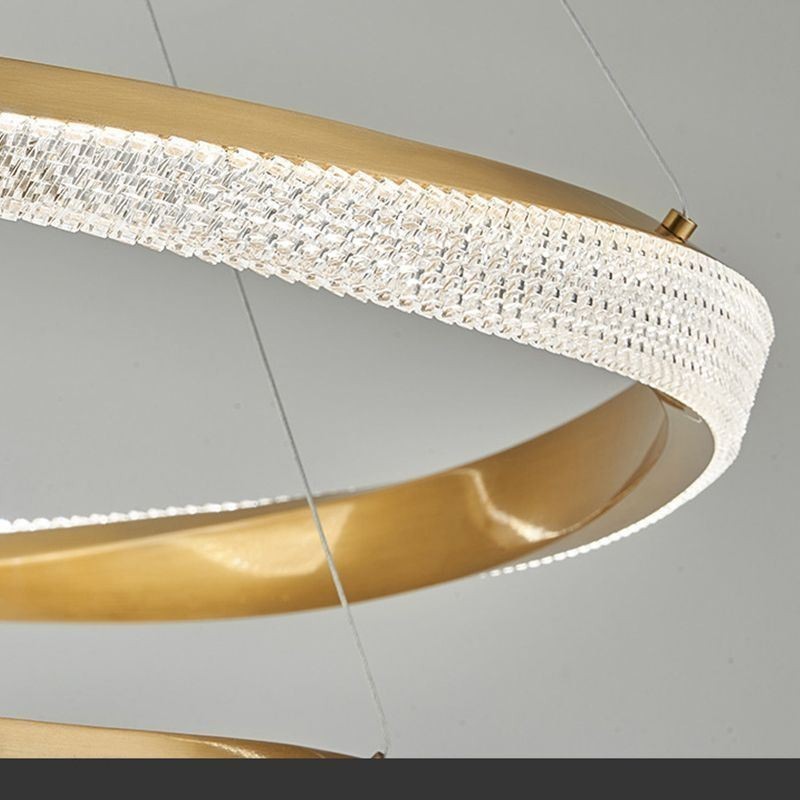 Pendelleuchte Schmiedeeisen Acryl Ring Einzelkreis Deckenleuchte