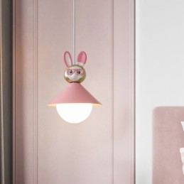 Pendelleuchte Moderne minimalistische G9 Schmiedeeisen Kaninchen Kalb Harz Deckenleuchte