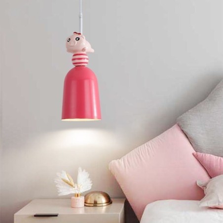 Moderne Pendelleuchte Schmiedeeisen Rosa Harz Piggy Deckenleuchte Moderne Pendelleuchte Schmiedeeisen Rosa Harz Piggy Deckenleuchte