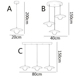 Nordic Pendant Kreative Schmiedeeisen G9 Disc Deckenleuchte