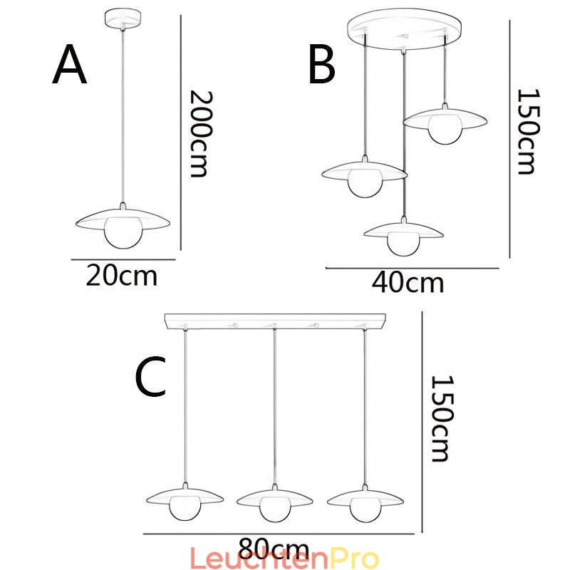 Nordic Pendant Kreative Schmiedeeisen G9 Disc Deckenleuchte