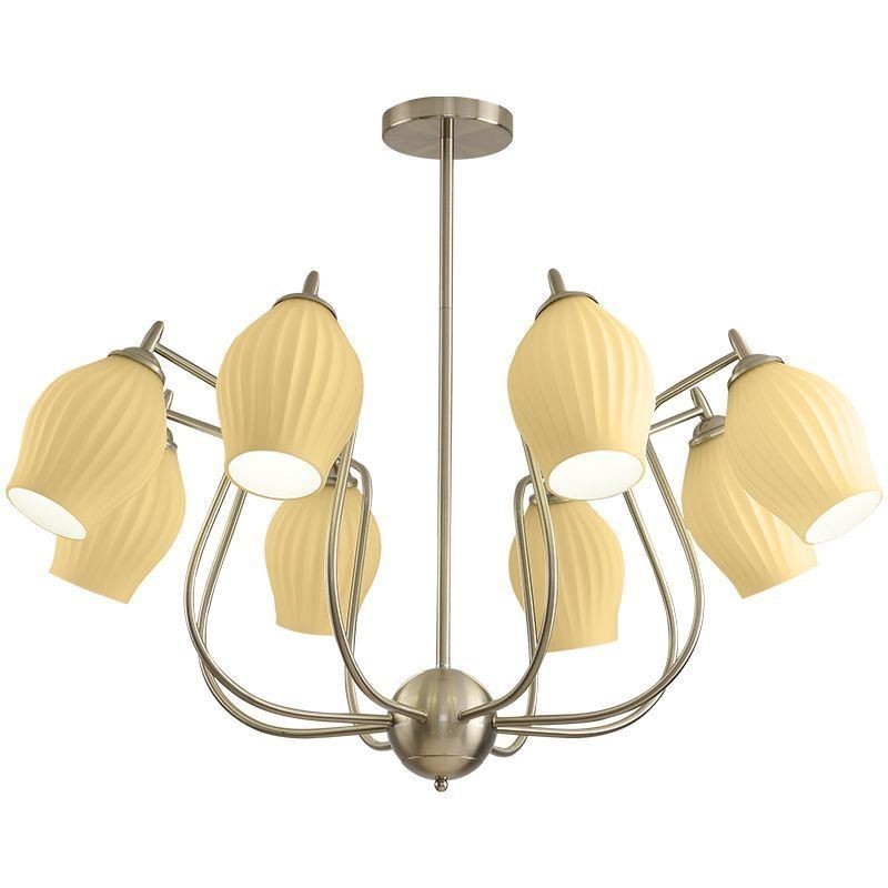 Nordic Pendelleuchte Kreative Schmiedeeisen Sand Nickel Blume Staubblatt Deckenleuchte