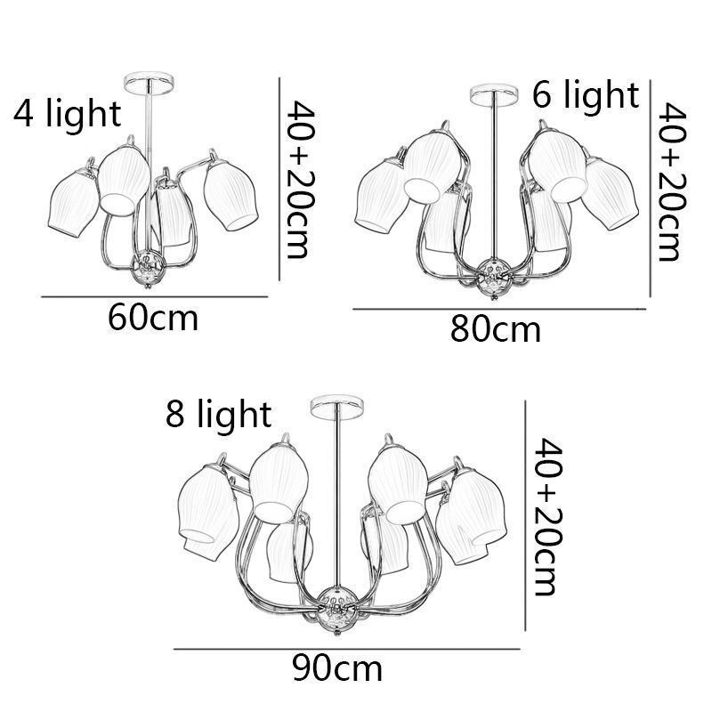 Nordic Pendelleuchte Kreative Schmiedeeisen Sand Nickel Blume Staubblatt Deckenleuchte