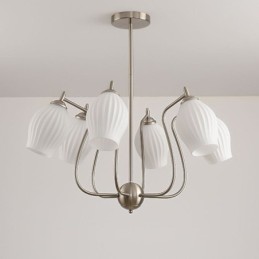 Nordic Pendelleuchte Kreative Schmiedeeisen Sand Nickel Blume Staubblatt Deckenleuchte