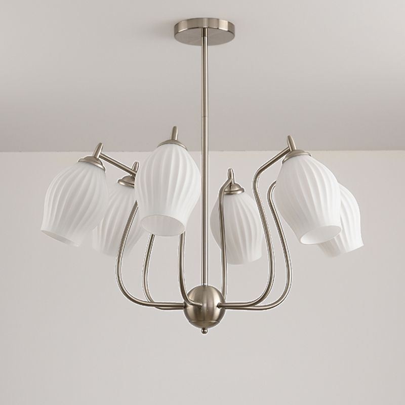 Nordic Pendelleuchte Kreative Schmiedeeisen Sand Nickel Blume Staubblatt Deckenleuchte