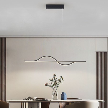 Stilvolle Pendelleuchte Aluminium Art Wave Deckenlampe Stilvolle Pendelleuchte Aluminium Art Wave Deckenlampe