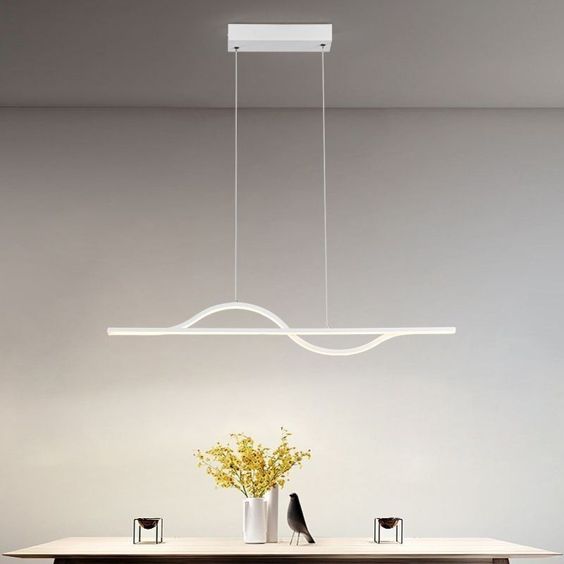 Stilvolle Pendelleuchte Aluminium Art Wave Deckenlampe