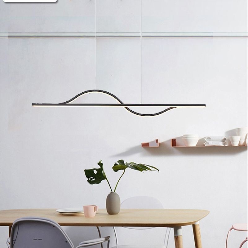 Stilvolle Pendelleuchte Aluminium Art Wave Deckenlampe