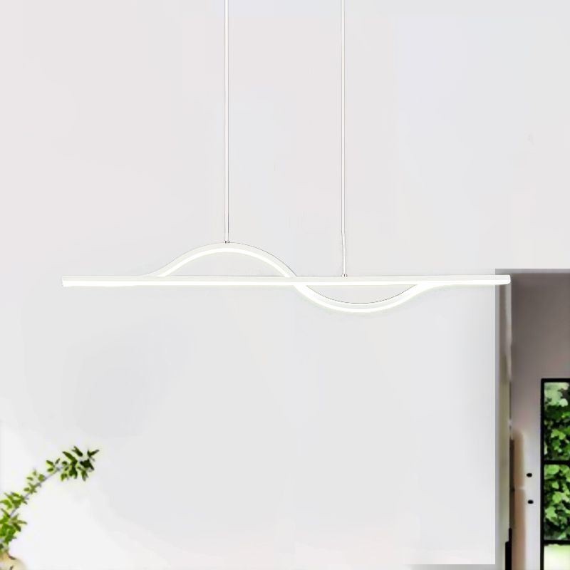Stilvolle Pendelleuchte Aluminium Art Wave Deckenlampe