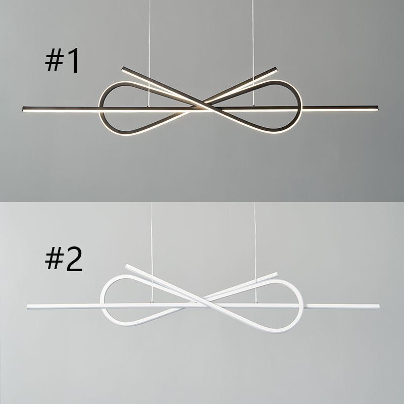 Einfache Pendelleuchte Aluminium Art Bowknot Deckenleuchte