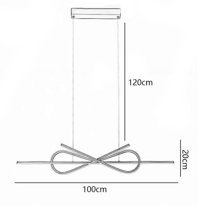 Einfache Pendelleuchte Aluminium Art Bowknot Deckenleuchte