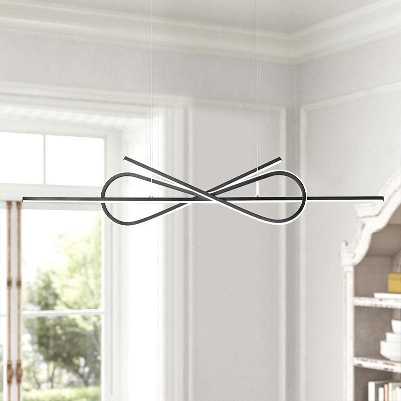 Einfache Pendelleuchte Aluminium Art Bowknot Deckenleuchte