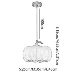 Kreative Kürbis Pendelleuchte Japanische Retro Deckenleuchte Deckenlampe
