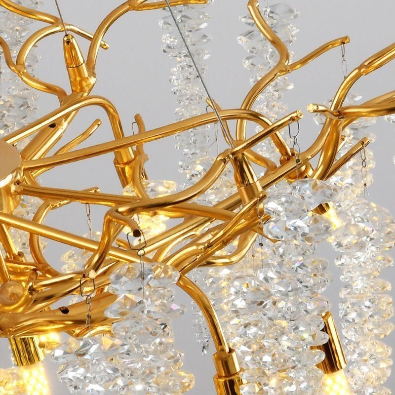 Nordische Pendelleuchte Golden Branch G9 Glas Kronleuchter