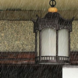 Chinesische Außenleuchte Wasserdichte Sechseck-Pavillon-Pendelleuchte