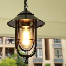 Amerikanischen Retro Outdoor Licht Wasserdicht Vogelkäfig Form Anhänger Licht