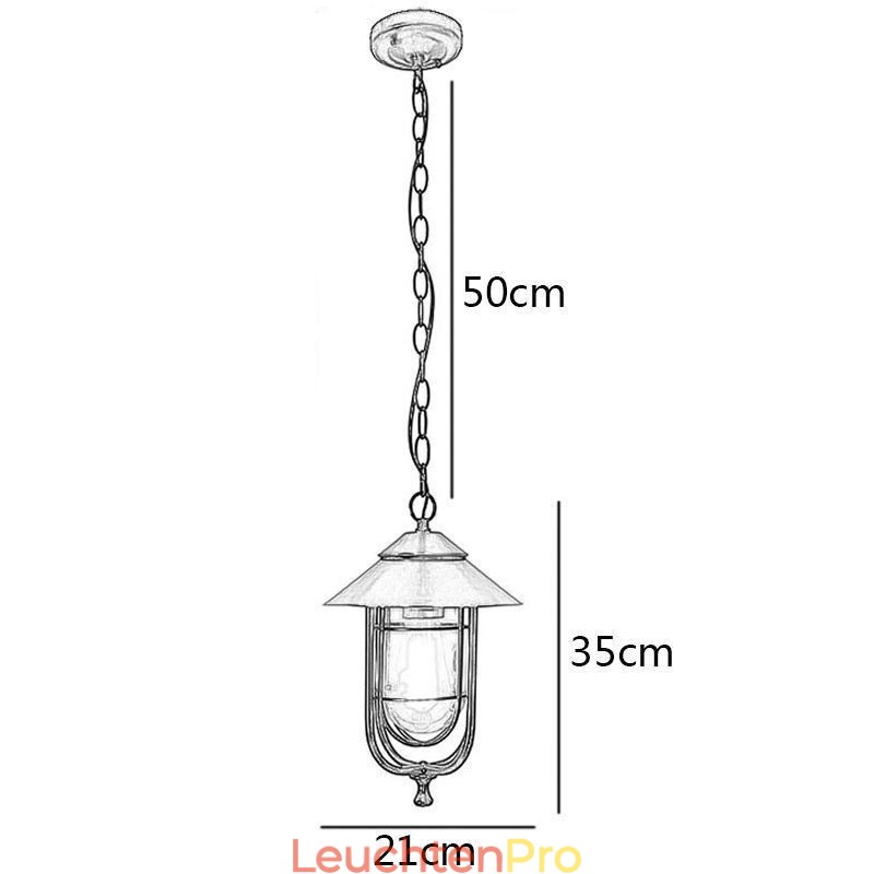 Amerikanischen Retro Outdoor Licht Wasserdicht Vogelkäfig Form Anhänger Licht