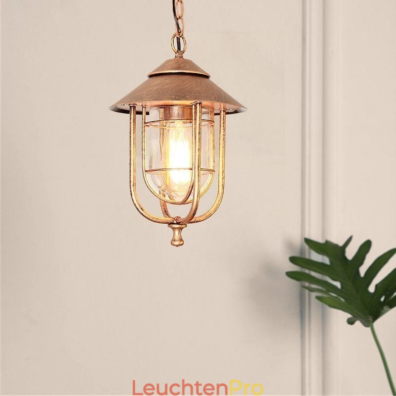 Amerikanischen Retro Outdoor Licht Wasserdicht Vogelkäfig Form Anhänger Licht