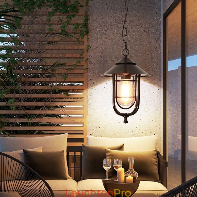 Amerikanischen Retro Outdoor Licht Wasserdicht Vogelkäfig Form Anhänger Licht