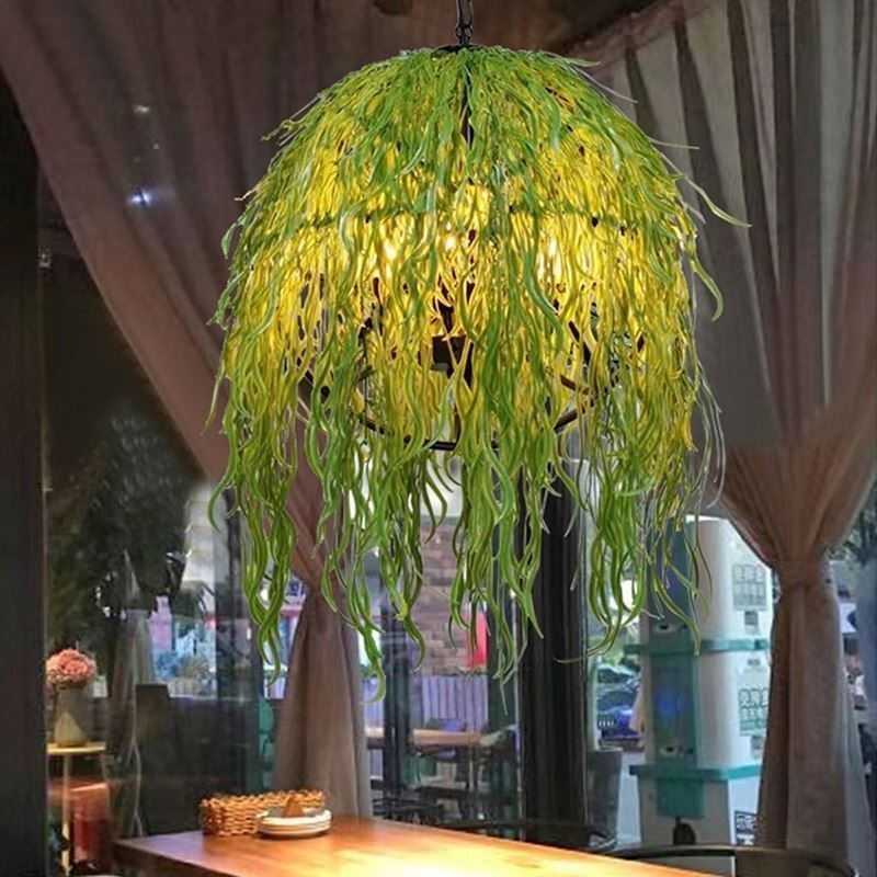 Moderne Pflanze Licht Dekorative Industrial Stil Kronleuchter Shop Musik