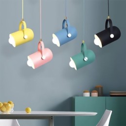 Nordische bunte Pendelleuchte Macaron Einzelkopf Pendelleuchte