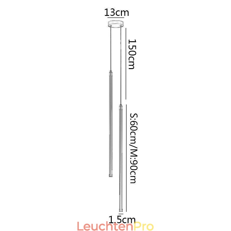 Pendelleuchte Nordic Long Tube Hängelampe Insel