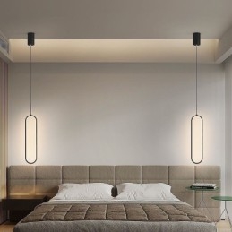 Moderne Pendelleuchte Minimalistische ovale Pendelleuchte